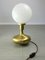 Mid-Century Italian Modern Brass & Opaline Glass Table Lamp 4