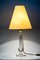 Lampe de Bureau Art Déco en Verre avec Abat-Jour en Tissu, 1920s 9