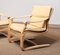 Bentwood with Beige / Creme Leather Lounge Chairs attributed to Ake Fribytter for Nelo, 1970s, Set of 2 7