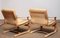 Bentwood with Beige / Creme Leather Lounge Chairs attributed to Ake Fribytter for Nelo, 1970s, Set of 2, Image 10