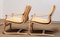 Bentwood with Beige / Creme Leather Lounge Chairs attributed to Ake Fribytter for Nelo, 1970s, Set of 2 11