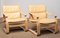 Bentwood with Beige / Creme Leather Lounge Chairs attributed to Ake Fribytter for Nelo, 1970s, Set of 2, Image 8