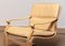 Bentwood with Beige / Creme Leather Lounge Chairs attributed to Ake Fribytter for Nelo, 1970s, Set of 2 4
