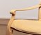 Bentwood with Beige / Creme Leather Lounge Chairs attributed to Ake Fribytter for Nelo, 1970s, Set of 2 5