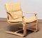 Bentwood with Beige / Creme Leather Lounge Chairs attributed to Ake Fribytter for Nelo, 1970s, Set of 2 6