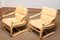 Bentwood with Beige / Creme Leather Lounge Chairs attributed to Ake Fribytter for Nelo, 1970s, Set of 2 2