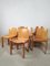 Geschwungene Esszimmerstühle aus Schichtholz von Molteni, Italien, 1970er, 6er Set 1