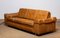 1970s Scandinavian Brutalist Three-Seater Low-Back Sofa in Camel Colored Leather 5