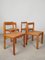 Vintage Dining Chairs in Ash and Viennese Straw, Italy, 1970s, Set of 4 1
