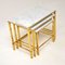 Nesting Tables in Brass & Marble, Set of 3, 1970s 3