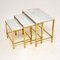 Nesting Tables in Brass & Marble, Set of 3, 1970s 4