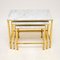 Nesting Tables in Brass & Marble, Set of 3, 1970s 2