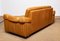 Scandinavian Brutalist Two-Seater Low-Back Sofa in Camel Colored Leather, 1970s 5