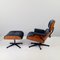 Modell 000/999 Lounge Chair & Ottoman in Rosewood & Leather by Charles & Ray Eames for Vitra, 2006, Set of 2 1