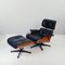 Modell 000/999 Lounge Chair & Ottoman in Rosewood & Leather by Charles & Ray Eames for Vitra, 2006, Set of 2 3