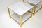 Vintage Brass & Marble Side Tables , Set of 2, 1970s, Image 4