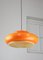 Mid-Century Italian Orange Acrylic Pendant Lamp 1