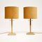 Lampes de Bureau Vintage en Laiton et Lucite, Set de 2 1