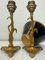 Art Nouveau Style Brass Foliage Table Lamps France 1950s, Set of 2 16