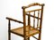 Trona francesa de madera curvada con asiento de mimbre, años 30, Imagen 15