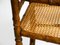 Trona francesa de madera curvada con asiento de mimbre, años 30, Imagen 9