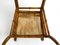 Trona francesa de madera curvada con asiento de mimbre, años 30, Imagen 12