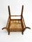 Trona francesa de madera curvada con asiento de mimbre, años 30, Imagen 10
