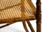 Trona francesa de madera curvada con asiento de mimbre, años 30, Imagen 11