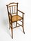 French Child's Highchair in Bentwood with Viennese Wicker Seat, 1930s, Image 18