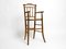 French Child's Highchair in Bentwood with Viennese Wicker Seat, 1930s 3
