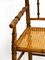 Trona francesa de madera curvada con asiento de mimbre, años 30, Imagen 14
