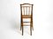 Trona francesa de madera curvada con asiento de mimbre, años 30, Imagen 5