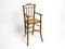 French Child's Highchair in Bentwood with Viennese Wicker Seat, 1930s, Image 2