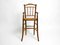 French Child's Highchair in Bentwood with Viennese Wicker Seat, 1930s, Image 4