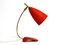 Mid-Century Red Table Lamp with Brass Neck from Cosack 1