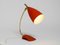 Mid-Century Red Table Lamp with Brass Neck from Cosack 5