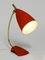Mid-Century Red Table Lamp with Brass Neck from Cosack 19