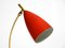 Mid-Century Red Table Lamp with Brass Neck from Cosack, Image 13