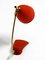 Rote Mid-Century Tischlampe mit Hals aus Messing von Cosack 20