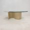 Italian Travertine and Glass Coffee Table, 1980s 3