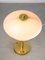 Lampada da tavolo Mid-Century in ottone e vetro, Immagine 4