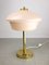 Mid-Century Brass & Glass Table Lamp 7