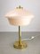 Mid-Century Brass & Glass Table Lamp, Image 7