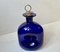 Squeezed Blue Glass Decanter by Jacob E. Bang for Holmegaard, 1960s, Image 4