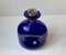 Squeezed Blue Glass Decanter by Jacob E. Bang for Holmegaard, 1960s 1