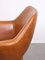 Mid-Century Brown Leatherette Swivel Chair from Stol 13