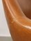 Silla giratoria Mid-Century de cuero sintético marrón de Stol, Imagen 16