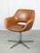 Mid-Century Brown Leatherette Swivel Chair from Stol, Image 2