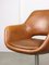 Mid-Century Brown Leatherette Swivel Chair from Stol, Image 3