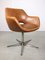 Mid-Century Brown Leatherette Swivel Chair from Stol, Image 17